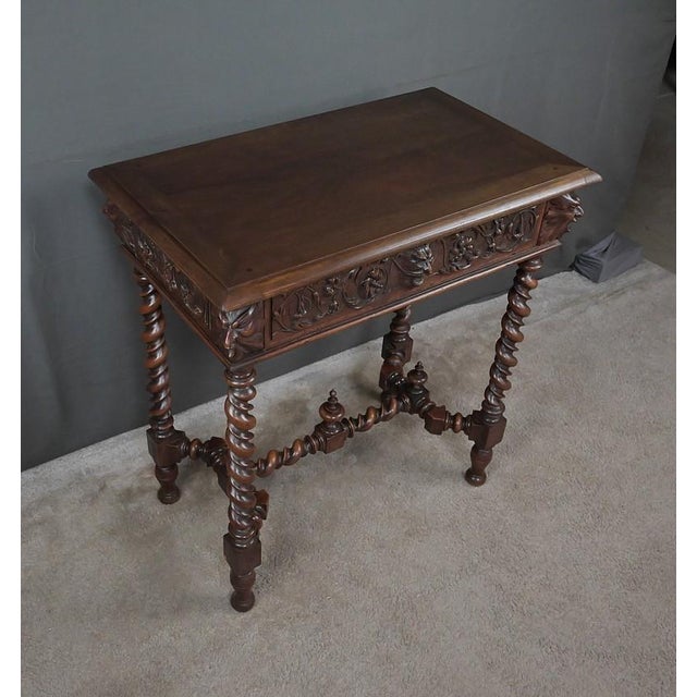 Henri II Walnut Writing Desk, 19th Century For Sale - Image 3 of 18