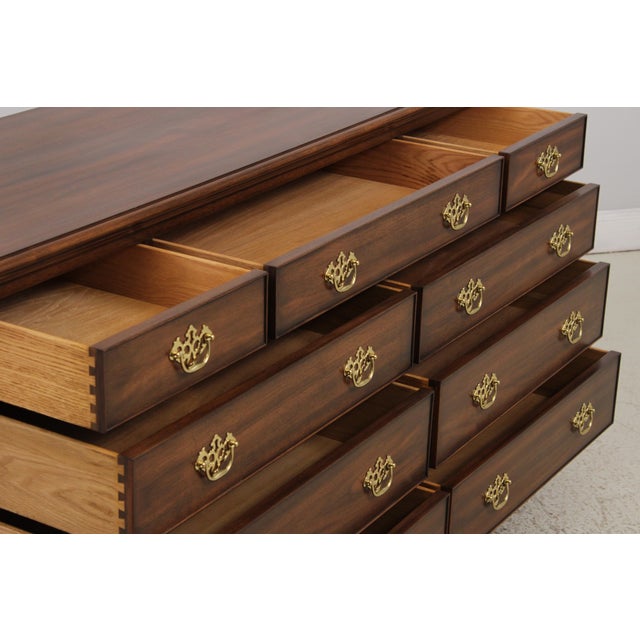 1980s Henkel Harris Model 166 Walnut Dresser For Sale - Image 5 of 16