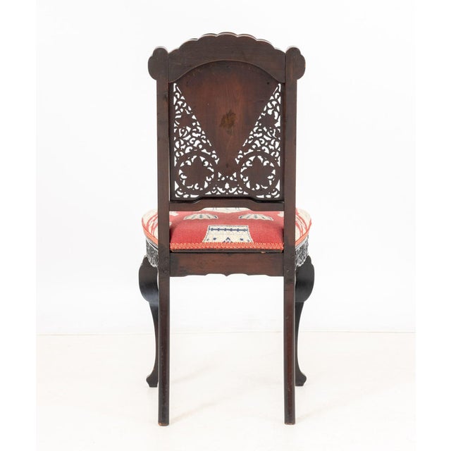 Wood Chinese Export Carved Wood Side Chair, 19th C. For Sale - Image 7 of 7