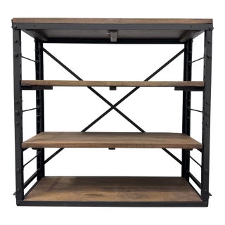 Restoration Hardware French Railroad Library Low Bookcase For Sale