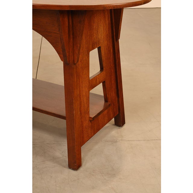 Brown Stickley Mission Collection Oak Limbert Library Table For Sale - Image 8 of 18