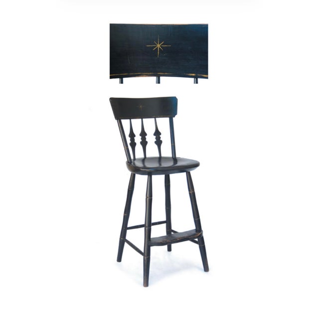 1990s Richard Mulligan Wooden Swivel Barstools Set of 3 For Sale In Los Angeles - Image 6 of 6