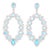 5.08 Carat Blue Topaz White Topaz Silver Earrings, A Pair For Sale