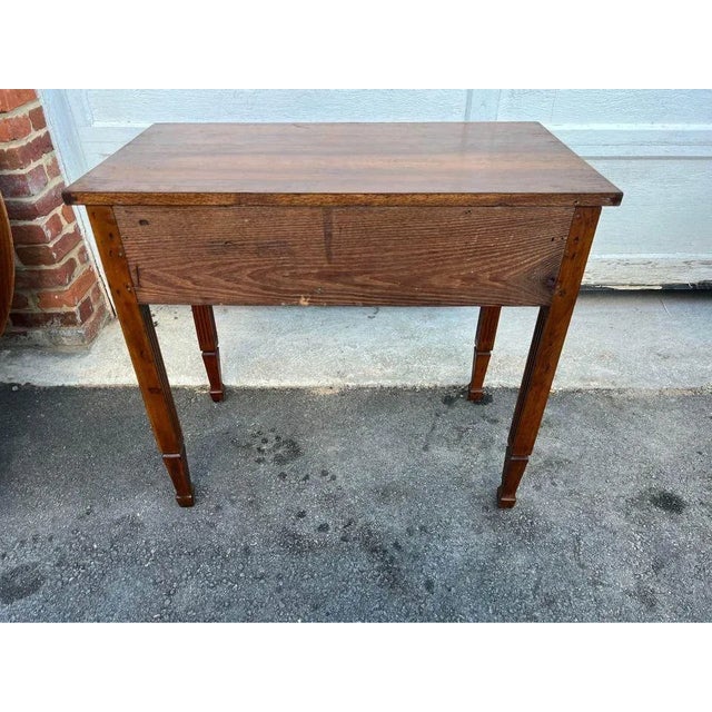 Early 20th Century Antique French Provincial Style Carved Library Table Desk For Sale - Image 9 of 9