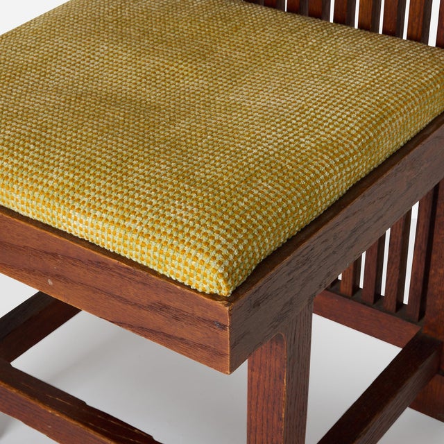 Brown Early 20th Century Spindle Side Chair for the Lawrence Memorial Library Attributed to Frank Lloyd Wright For Sale - Image 8 of 9