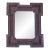 Antique French Tramp Art Mirror with Stepped Corners, circa 1900 For Sale