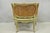 Vintage French Louis XV Style Green Painted Gold Gilt Cane Bergere Arm Chair For Sale - Image 14 of 17