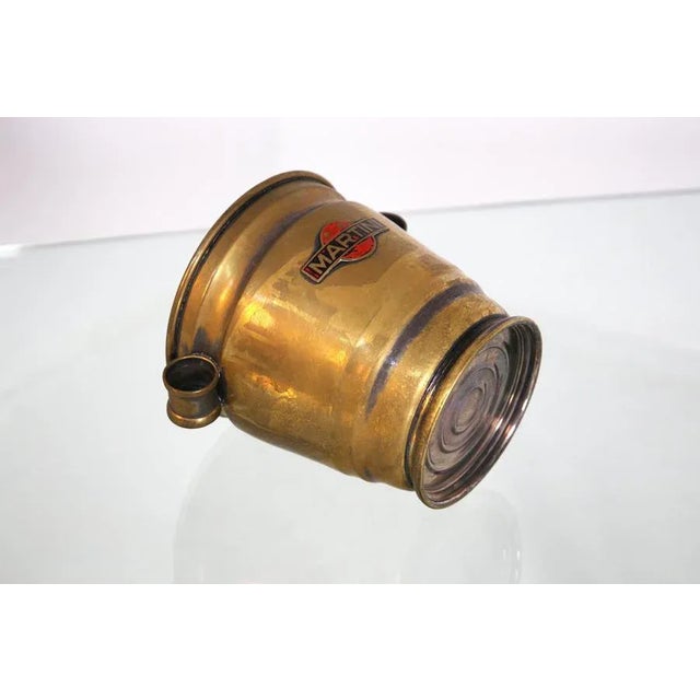 Nickel-Plated Brass Martini Ice Bucket with Original Logo For Sale - Image 6 of 10