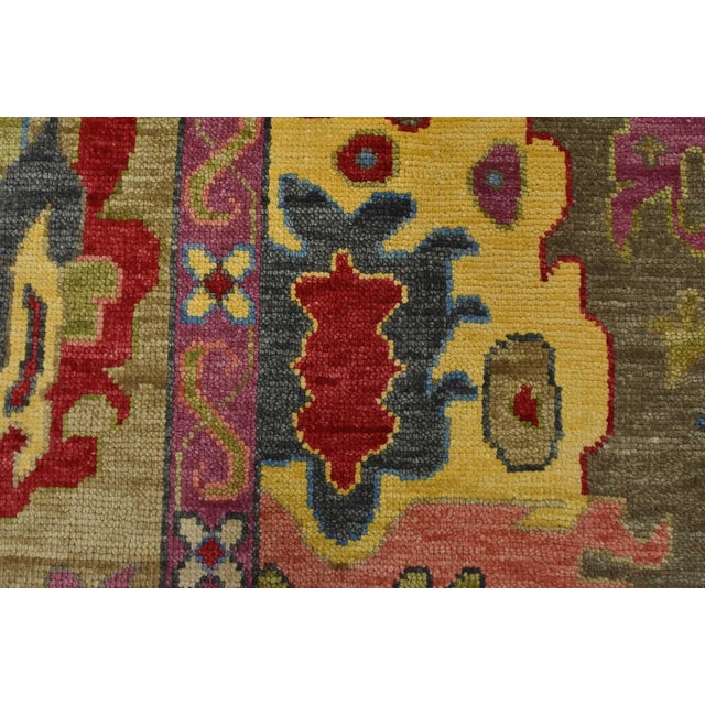 Textile Oushak Rug 10’2” X 10′ Gray Wool Modern Hand-Knotted Oriental Carpet For Sale - Image 7 of 15