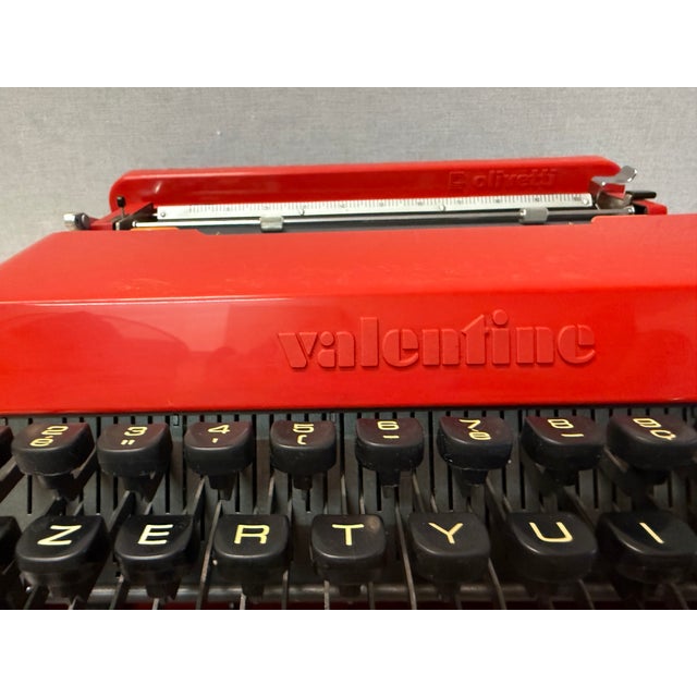 Red Vintage Olivetti Valentine Typewriter by Ettore Sottsass, Italy, 1970s For Sale - Image 8 of 18