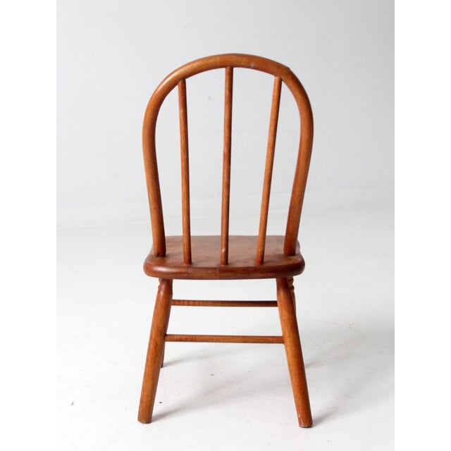 Brown Vintage Early American Style Child's Chair For Sale - Image 8 of 13