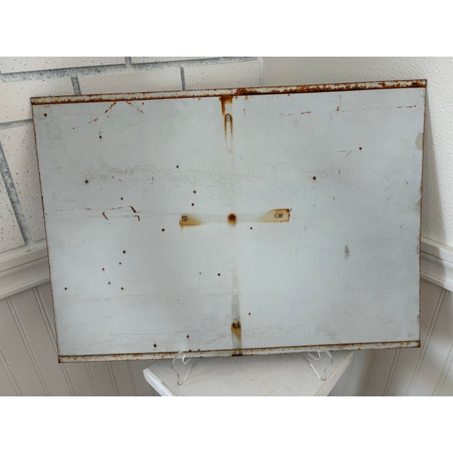 American 1940s "Exit Only- Do Not Enter” Metal Sign For Sale - Image 3 of 5