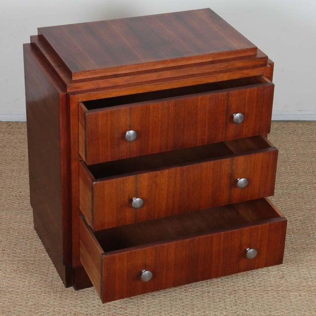 Art Deco Walnut Chest of Drawers, France, 1930s-1940s For Sale - Image 4 of 6