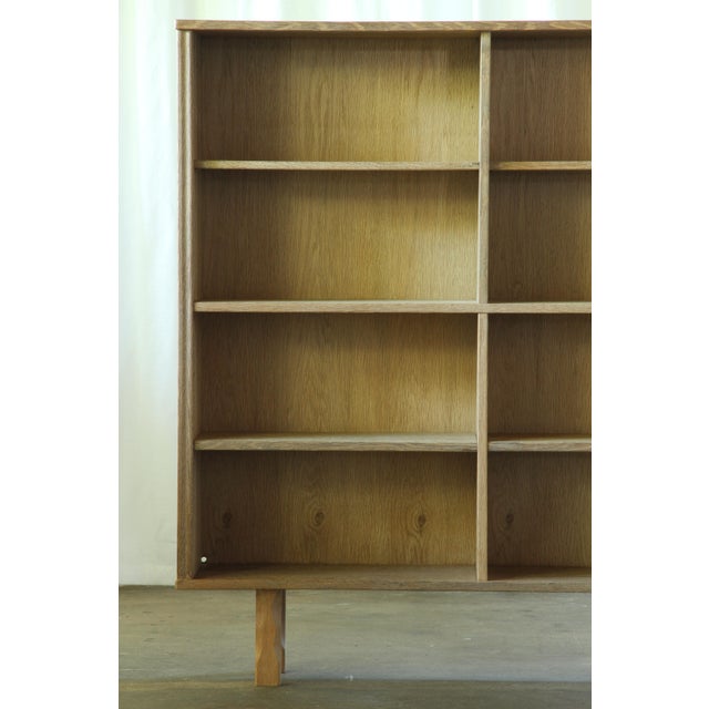 Vintage Danish Oak Bookcase with Sculptural Legs, 1960s For Sale - Image 10 of 18