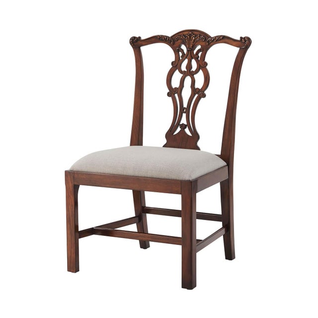 2020s Chippendale Mahogany Dining Chairs - Set of 2 For Sale - Image 5 of 6