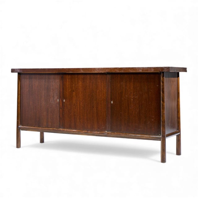 Mid-Century Modern Mid 20th Century Robsjohn Gibbings for Widdicomb Walnut Credenza For Sale - Image 3 of 10