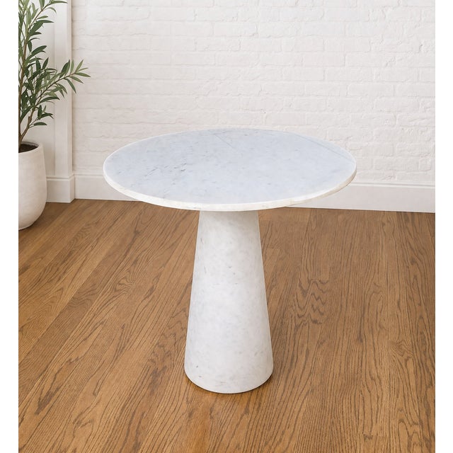 Sculptural Marble Pedestal Table in the Style of 1970 Angelo Mangiarotti For Sale - Image 10 of 10