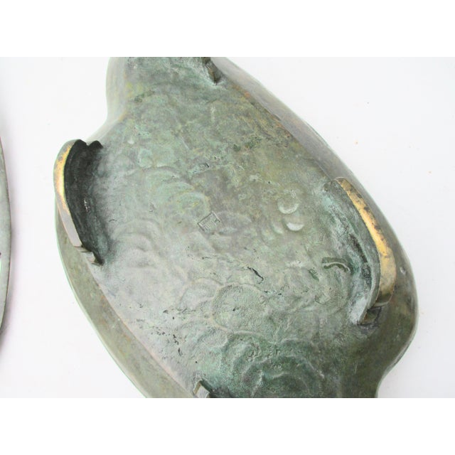 Japanese Bronze Ikebana With Water Cover For Sale - Image 9 of 9