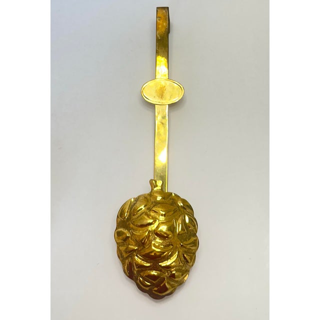 Brass Pinecone Over the Door Wreath Hook For Sale In Denver - Image 6 of 9