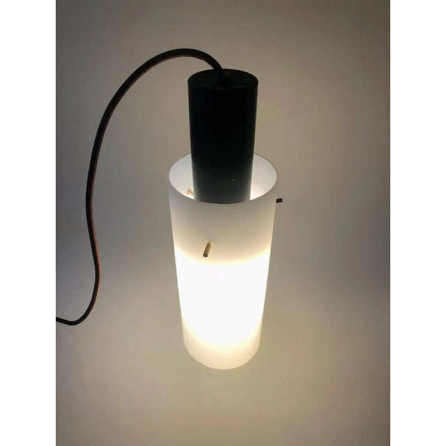 Black Cylindrical Hanging Pendant Lamps from West, Austria, 1970s, Set of 2 For Sale - Image 8 of 10