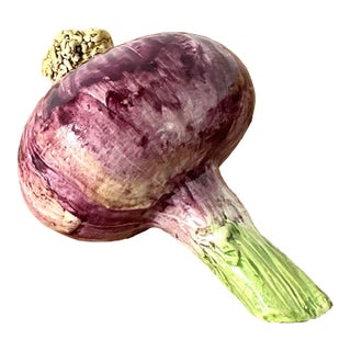 Vintage Italian Glazed Ceramic Turnip For Sale