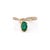 VR Jewels Handmade 14k Yellow Gold Natural Oval Emerald Diamond Bypass Ring Size 6.5 For Sale - Image 4 of 17