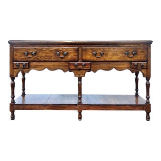 Rustic European Welsh Style Dresser Base Made in England For Sale