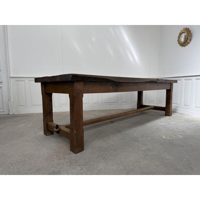 1950s Farmhouse Table in Oak, 1950s For Sale - Image 5 of 12