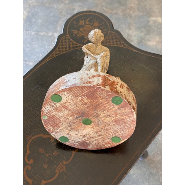 Wood Mid 20th Century Abstract Sculpture of a Seated Figure For Sale - Image 7 of 7