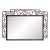 1930's French Art Deco Bronze Framed Wall Mirror For Sale
