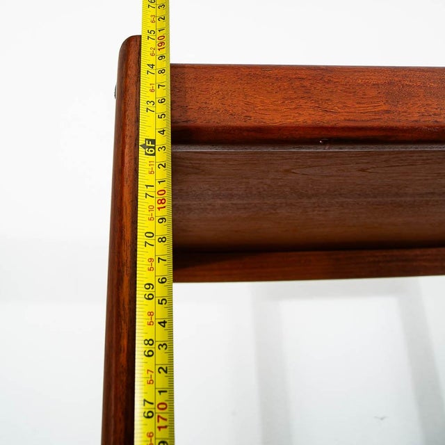 Mid Century Modern Room Divider Teak Freestanding Shelving Unit Cabinet MCM For Sale - Image 10 of 11