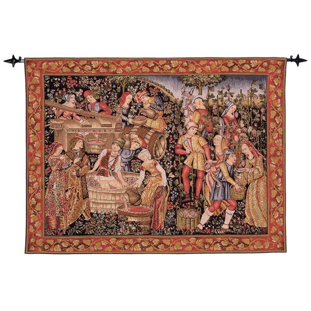 This tapestry was woven in the 15th Century on a high-warp (vertical) loom. It originated from Les Ateliers de France,...