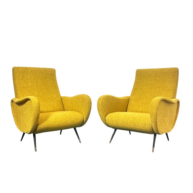 Vintage Italian Lady Lounge Chairs by Marco Zanuso, 1960s, Set of 2 For Sale