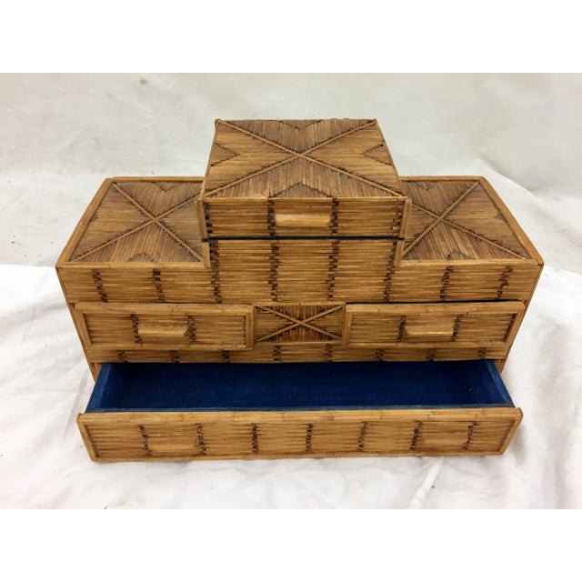 Early 20th Century Vintage Folk Art Jewelry Box For Sale - Image 5 of 11