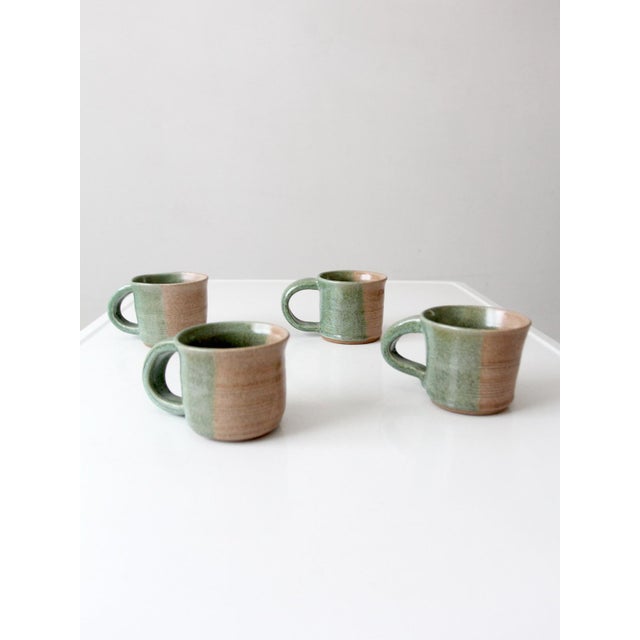 Ceramic Vintage Studio Pottery Mug Set of 4 For Sale - Image 7 of 18