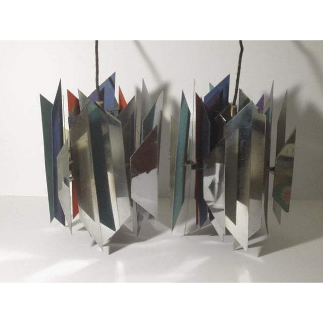 Simon Poul Henningsen 1960s Henningsen for Lyfa "Tivoli" Chrome & Color Pendant Lights - a Pair For Sale - Image 4 of 5