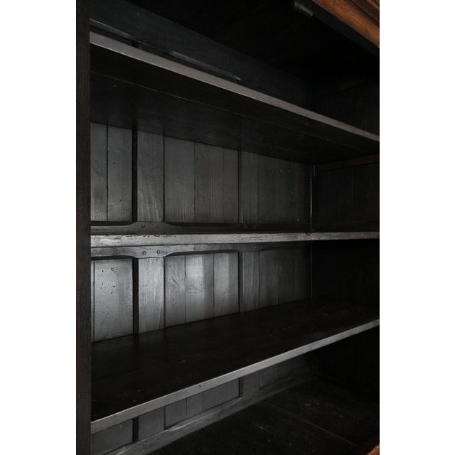 Large Antique English Oak Cabinet, 1700s For Sale - Image 12 of 13