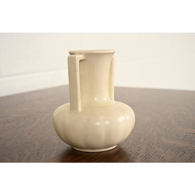 Rookwood Pottery Rookwood Pottery Arts & Crafts Glazed Ceramic Handled Vase, 1932 For Sale - Image 4 of 13