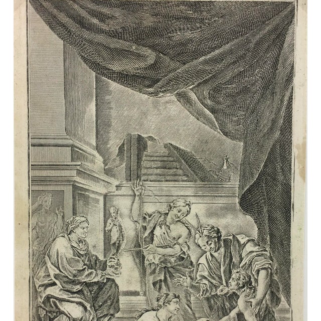 Antique The Art Muses Copper Engraving For Sale - Image 4 of 5