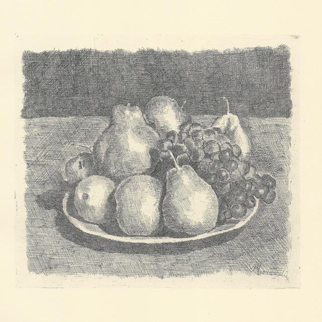 Giorgio Morandi (1890-1964) "Natura Morta con Pere e Uva" (Still Life with Pears and Grapes) Lithograph printed by "Ars...