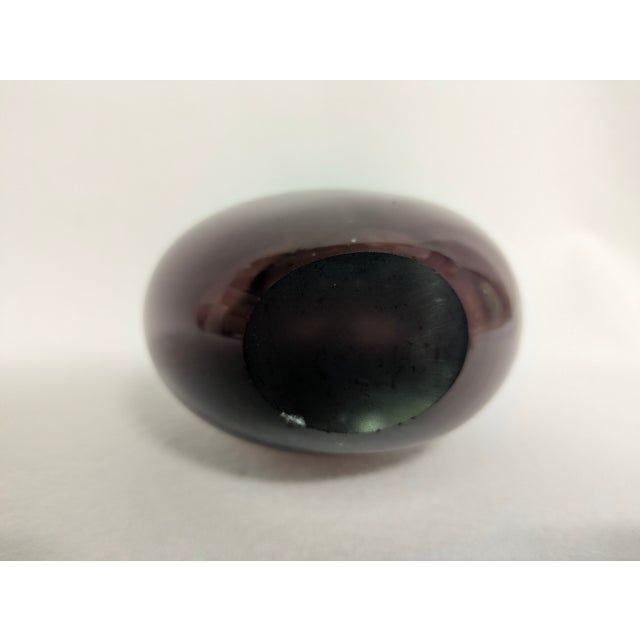 Purple Purple Murano Art Glass Vase For Sale - Image 8 of 8