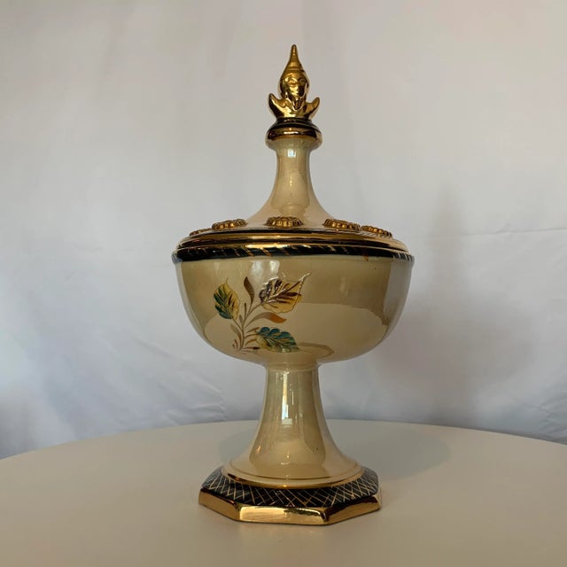 Covered Bowl on Stand from Hubert Bequet, 1930s For Sale - Image 11 of 14