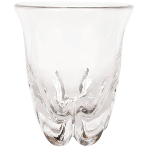 Sculptural Scandinavian Mid-Century Modern Handblown Translucent Glass Vase