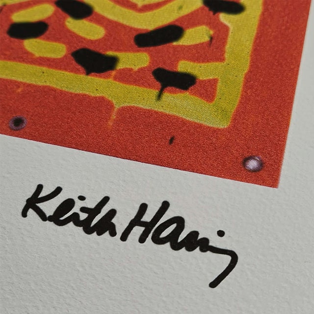 After Keith Haring, Figurative Composition, 1990s, Limited Edition Lithograph For Sale - Image 3 of 8