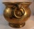Metal XL Brass Pot Handles Signed Planter Middle Eastern For Sale - Image 7 of 12