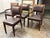 Contemporary Extendable Glass-Inset Dining Table + Four Chairs, Set of Five For Sale - Image 3 of 12