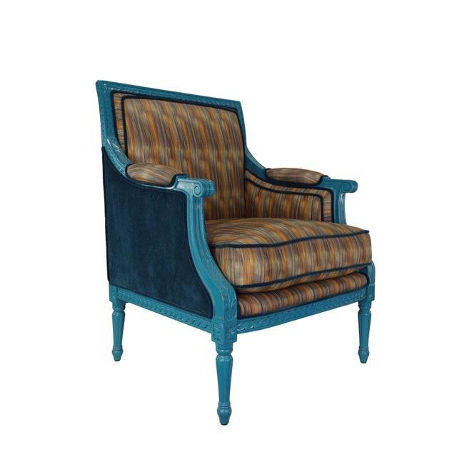 Vintage Louis XVI Carved Wooden Armchair For Sale - Image 11 of 11