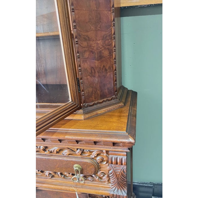 Antique French Carved Wood Hutch For Sale - Image 9 of 17