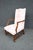 Ethan Allen pink toile lolling arm chair.
