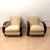 Art Deco Club Chairs in Cream Leather and Lacquered Wood, 1930 For Sale - Image 4 of 18